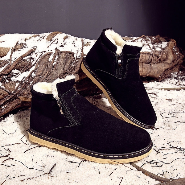 Κομψές χειμωνιάτικες ανδρικές μπότες  με φερμουάρ και ανθεκτική σόλα σε καφέ, μαύρο και σκούρο μπλε χρώμα