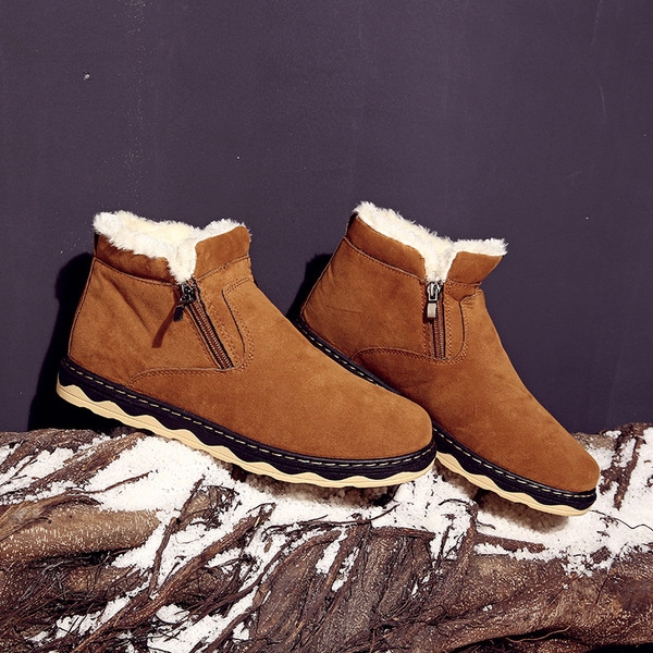 Κομψές χειμωνιάτικες ανδρικές μπότες  με φερμουάρ και ανθεκτική σόλα σε καφέ, μαύρο και σκούρο μπλε χρώμα