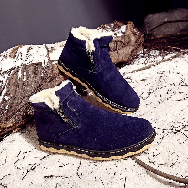 Κομψές χειμωνιάτικες ανδρικές μπότες  με φερμουάρ και ανθεκτική σόλα σε καφέ, μαύρο και σκούρο μπλε χρώμα