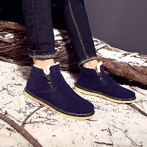 Κομψές χειμωνιάτικες ανδρικές μπότες  με φερμουάρ και ανθεκτική σόλα σε καφέ, μαύρο και σκούρο μπλε χρώμα