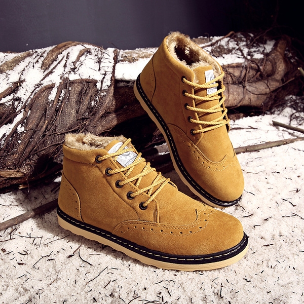 Подплатени мъжки боти с връзки и устойчива подметка в кафяв, черен и тъмносин цвят в британски стил