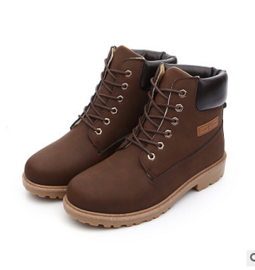 Κομψές ανδρικές και γυναικείες μπότες με ανθεκτική σόλα και κορδόνια σε καφέ, μαύρο, κίτρινο χρώμα -  καμουφλάζ