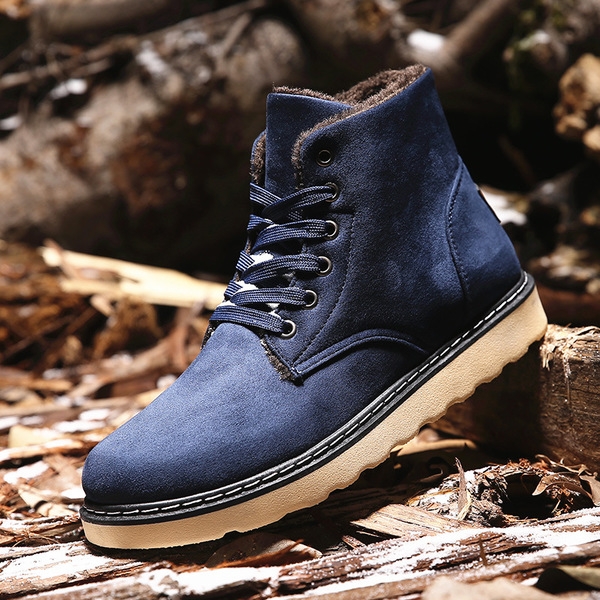 Χειμερινές ανδρικές μπότες με ανθεκτική σόλα σε καφέ, μαύρο και καφέ χρώμα με κορδόνια