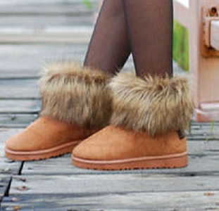 Γυναικείες μπότες με γούνα 