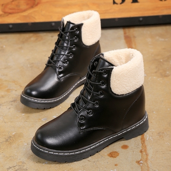 Дамски ватирани ежедневни боти от еко кожа черни, червени и бордо