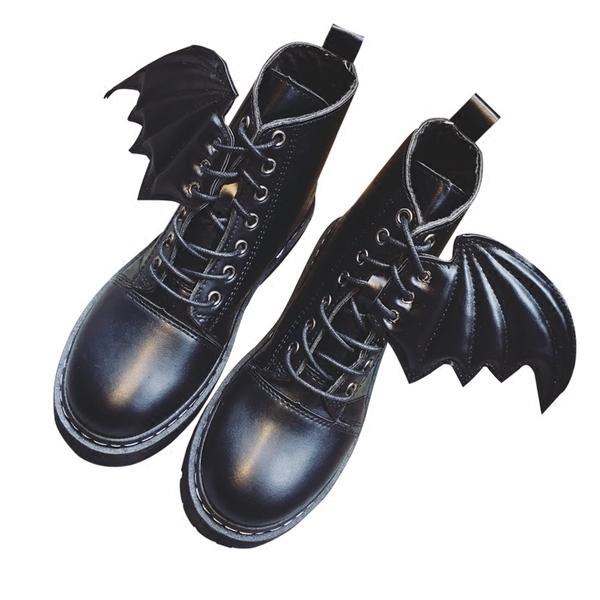 Дамски кожени  боти с крила: бордо, черни и кафяви