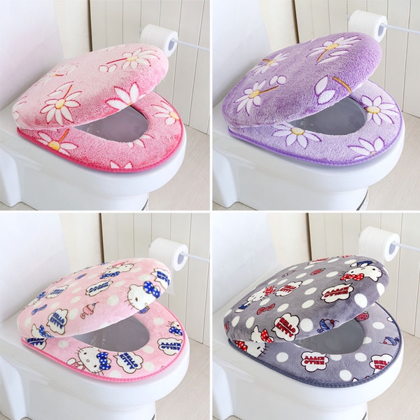 Дебели плюшени детски възглавници подложки за деца момчета и момичета за тоалетна чиния - едноцветни, цветни, анимирани Хелоу Ки