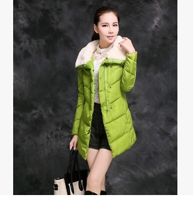 Дамско дълго яке с пухена яка и качулка черно, виненочервено, зелено, оранжево, светлосиньо