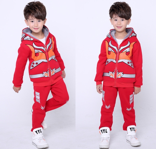 Детски хит анимационен комплект за момчета - червен и син - есенни и пролетни модели и подплатени с кадифе зимни модели