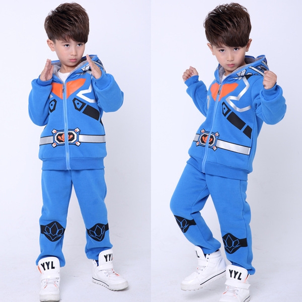 Детски хит анимационен комплект за момчета - червен и син - есенни и пролетни модели и подплатени с кадифе зимни модели