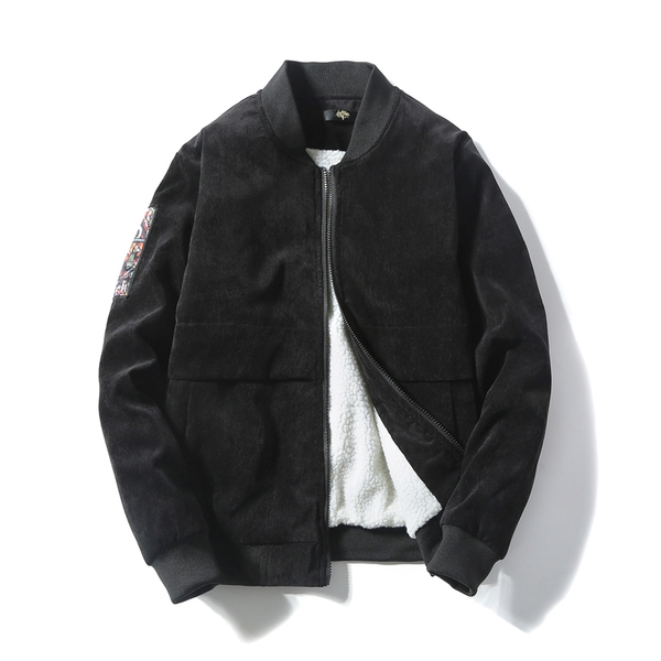 Мъжки зимни дебели якета с кадифена подплата черни и сиви големи и малки размери