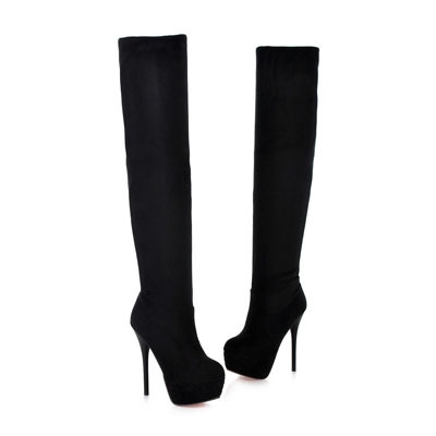 Дамски ботуши с висок ток 