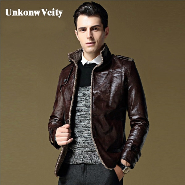Мъжки якета от изкуствена кожа и кадифена подплата в няколко цвята кафяви, черни и сиви