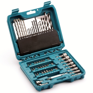 Makita Бормашина винтоверт DF347DWE + комплект аксесоари Makita 60 бр  P-90358