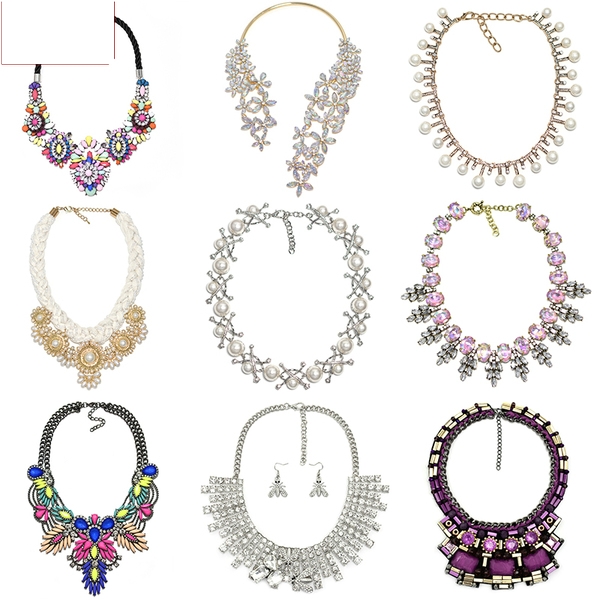 Изящни дамски колиета в различни форми и цветове. 