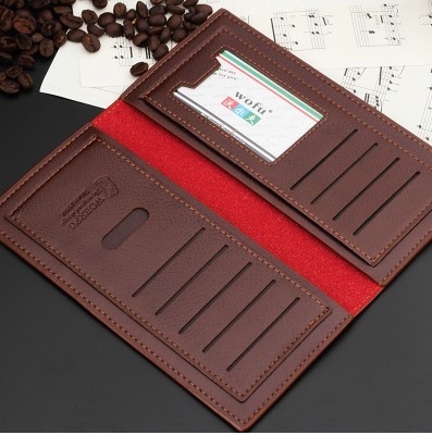 Μεγάλα ανδρικά πορτοφόλια σε μαύρο και καφέ χρώμα - κατάλληλα και για κάρτες.