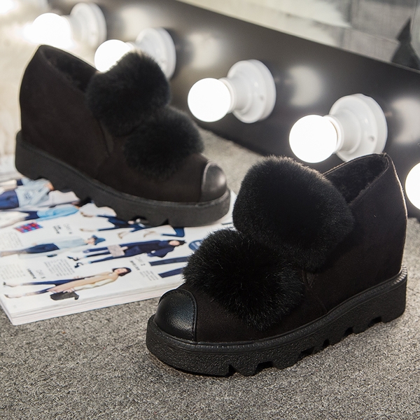 Дамски ежедневни обувки с пух: Черни,  Сиви, Зелени