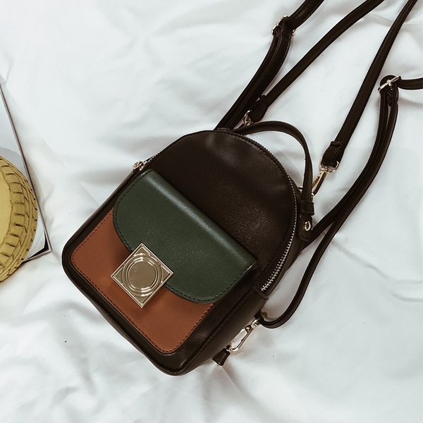 Дамски мини раници с метално закопчаване в различни цветове