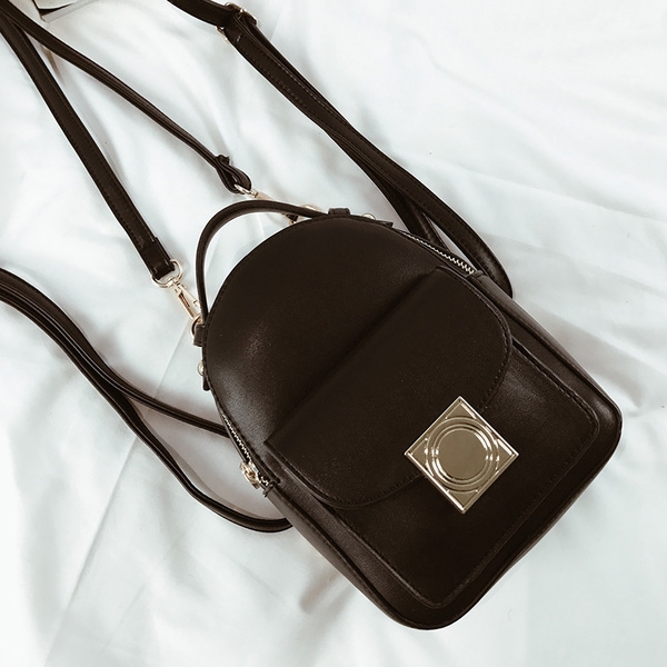 Дамски мини раници с метално закопчаване в различни цветове