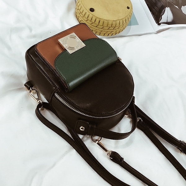 Дамски мини раници с метално закопчаване в различни цветове