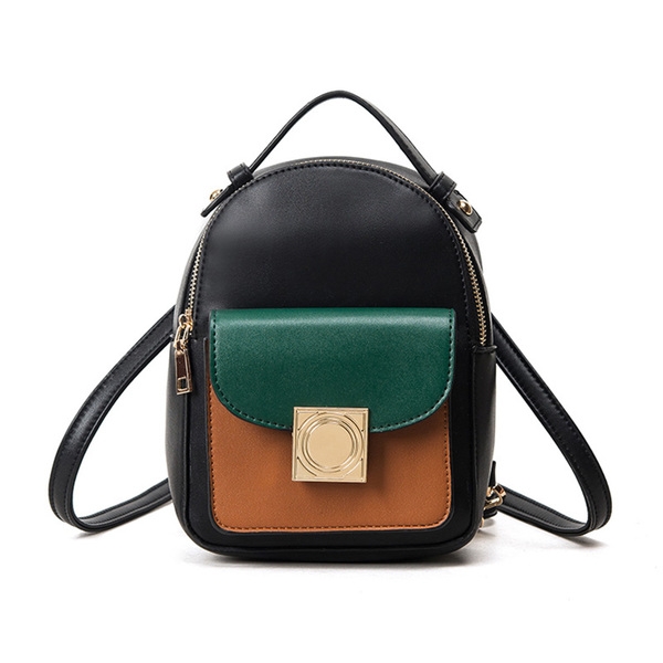 Дамски мини раници с метално закопчаване в различни цветове