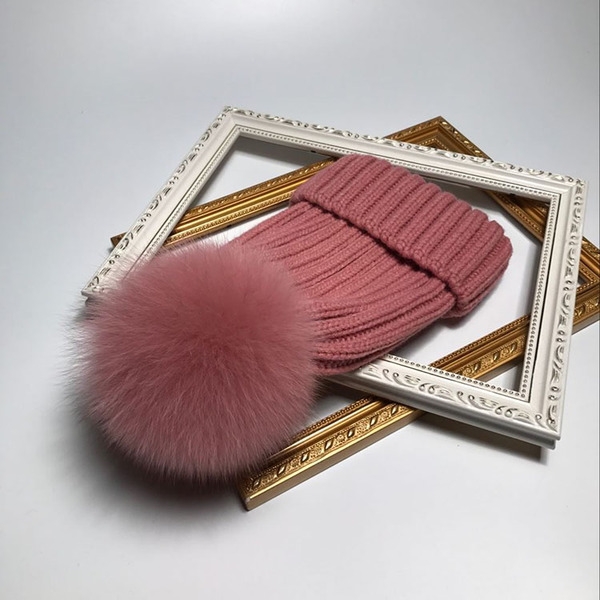 Дамски стилни шапки за жени и деца с пух, който се сваля, в тъмносин, сив, кафяв, бежов, червен и розов цвят