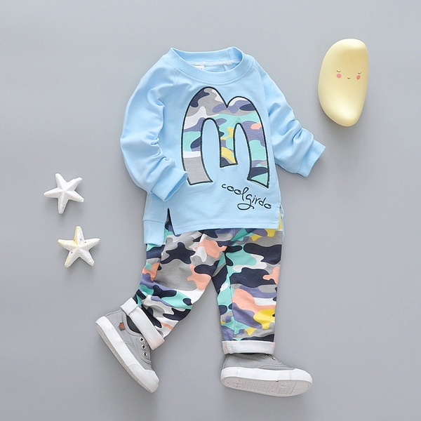 Пролетни модели детски комплекти блузка с дълъг ръкав и панталон: 10 различни модела