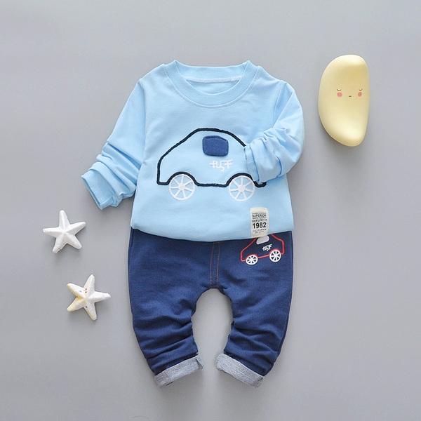 Пролетни модели детски комплекти блузка с дълъг ръкав и панталон: 10 различни модела