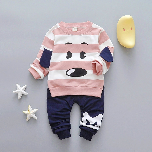 Пролетни модели детски комплекти блузка с дълъг ръкав и панталон: 10 различни модела