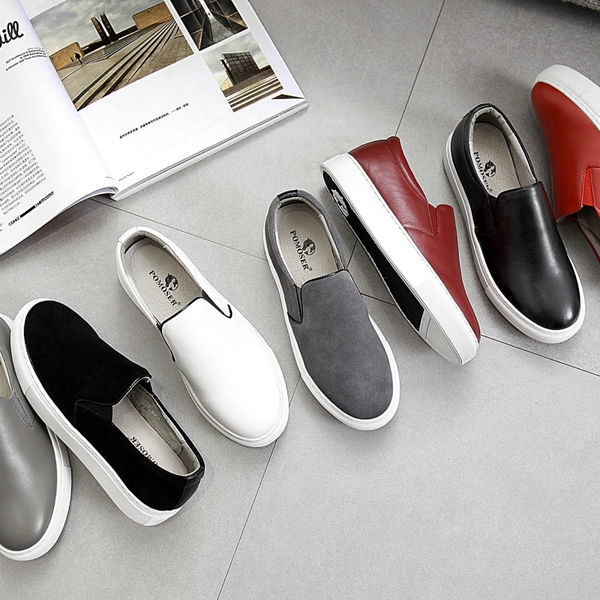 Ежедневни женски обувки в 6 цвята от кожа и плат. 