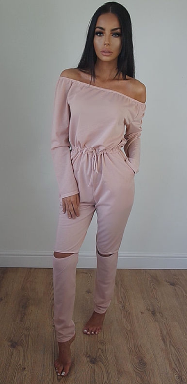 Дамски пролетен гащеризон с дълъг ръкав 