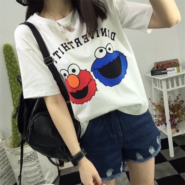 Ежедневна блуза с къс ръкав с различни анимационни герои . 