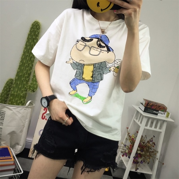 Ежедневна блуза с къс ръкав с различни анимационни герои . 