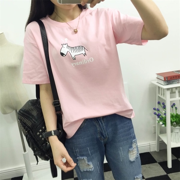 Ежедневна блуза с къс ръкав с различни анимационни герои . 