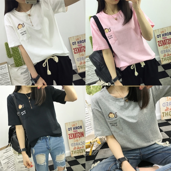 Ежедневна блуза с къс ръкав с различни анимационни герои . 