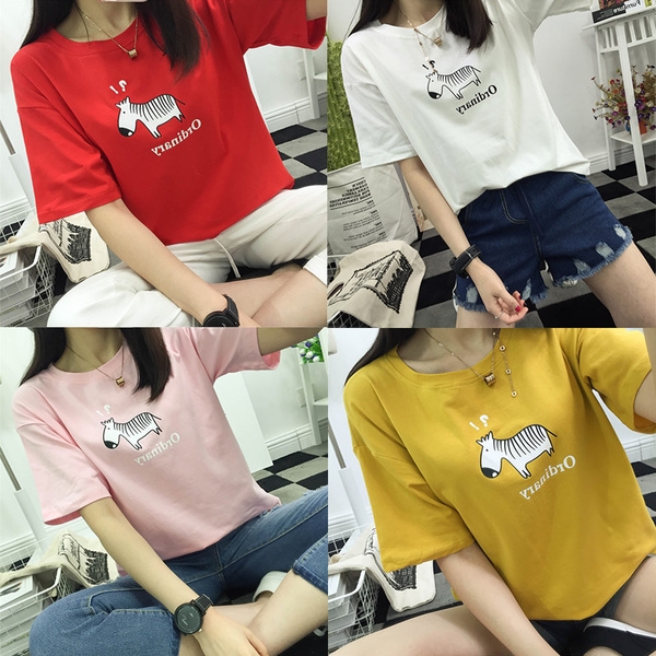 Ежедневна блуза с къс ръкав с различни анимационни герои . 