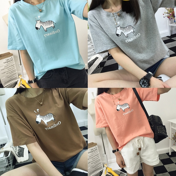 Ежедневна блуза с къс ръкав с различни анимационни герои . 