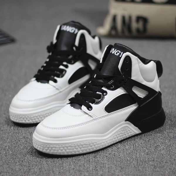 Спортни дамски кецове с дебела подметка за жени в черен, бял и розов цвят