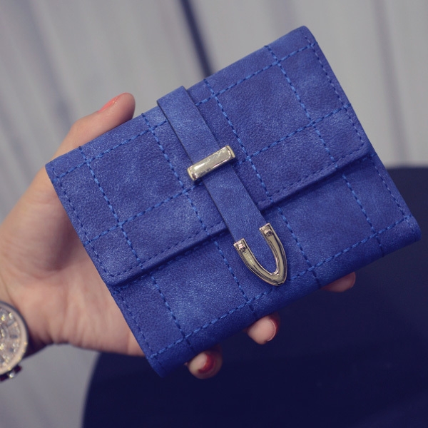 Дамско малко удобно портмоне за жени в розов, син, светлосин,цикламен и черен цвят