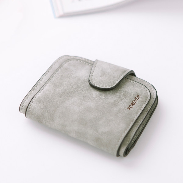 Дамски стилен портфейл в 2 размера, в черен, сив, светлосин, розов и бежов цвят