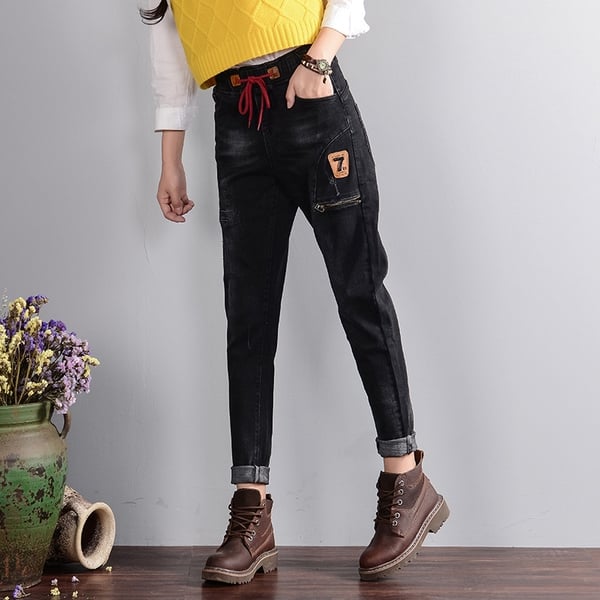 Ежедневни дамски дънки в няколко модела - тип - широки