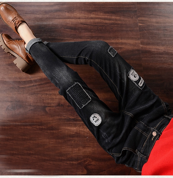 Ежедневни дамски дънки в няколко модела - тип - широки