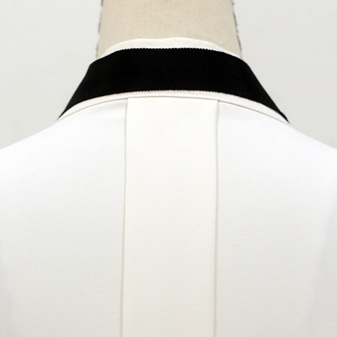 Есенно-зимни ризи в бял и черен цвят - с панделка отпред. 