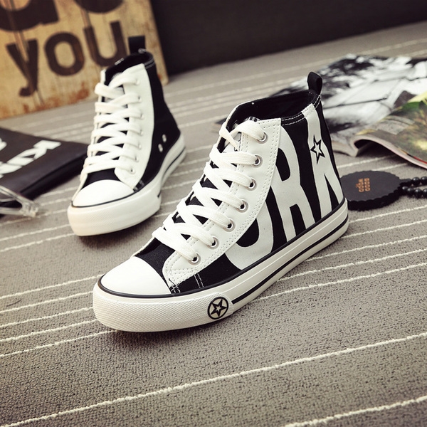 Дамски кецовв с връзки в три цвята - черен, червен и син, 