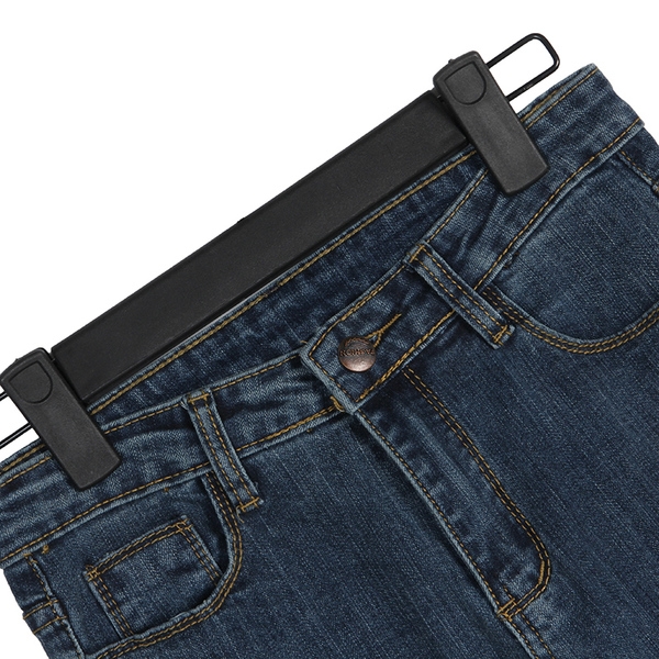 Дамско дънки с висока талия тип Слим в син цвят, 