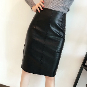 Κομψό κυρίες σέξι μαύρη φούστα - τύπου Slim.