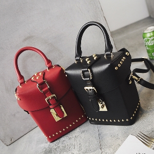 Γυναικεία μόδας μικρή δερμάτινη τσάντα: Μαύρο, κόκκινο, καφέ, πράσινο