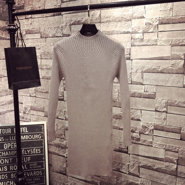 Χειμώνας κυρίες φόρεμα με μακριά μανίκια και ελαφρώς πόλο σε διάφορα χρώματα