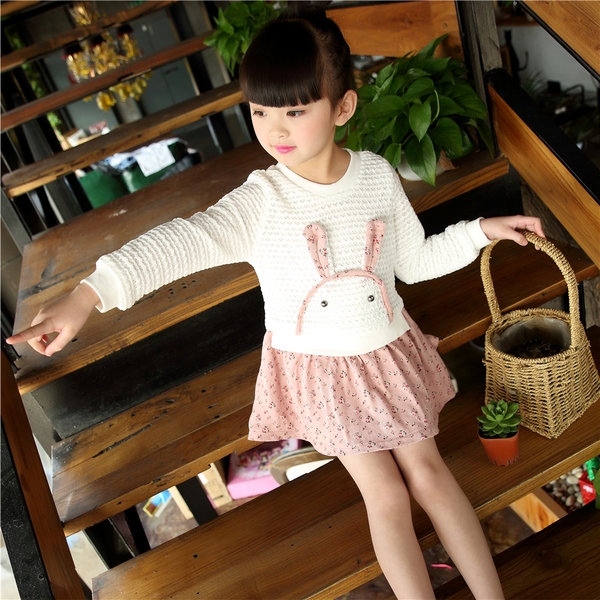 Φορέματα παιδικά για κορίτσια σε ροζ, πράσινο και γκρι