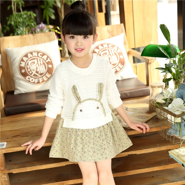 Φορέματα παιδικά για κορίτσια σε ροζ, πράσινο και γκρι